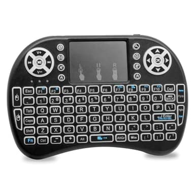 AYWHP i8 Multimedia Mini Teclado inalámbrico 2.4Ghz con touchpad Integrado,Mini Teclado Bluetooth para Smart TV,PC, Pad, Xbox 360, PS3, TV Box(con retroiluminación)