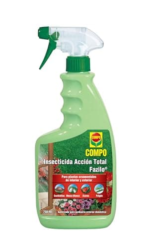 COMPO Fazilo Insecticida Acción Total, Para plantas ornamentales de interior y exterior, Envase pulverizador, 750 ml, El embalaje puede variar