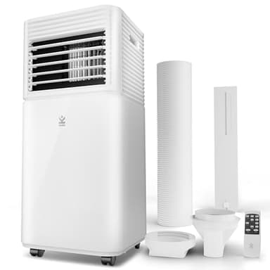 Avalla S-80 Aire Acondicionado Portátil 4 en 1-5000 BTU, Deshumidificador, Ventilador, Modo Sueño, 50dB, Display Digital, Mando, Temporizador, Kit Ventana, 34m³