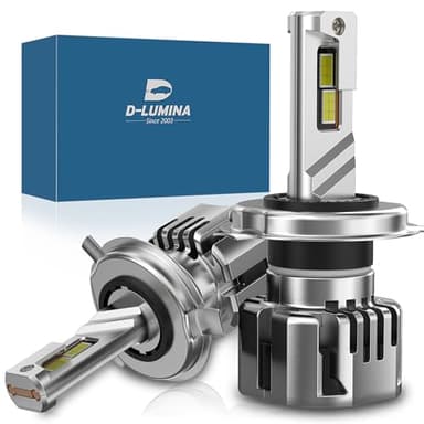 D-Lumina H4 LED Canbus Bombilla 110W 16000LM, Chip CPS 6000K 500% Brillante, Refrigeración de Tubo de Cobre Grueso, Luces de Lámpara LED, 2 piezas