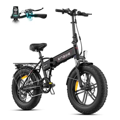 ENGWE Bicicleta Eléctrica Plegable, 48V 13Ah Batería Extraíble, Autonomía de 50-120 km E-Bike，20''×4.0'' Fat Tire 7-Velocidad E-Bike para Cualquier Terreno