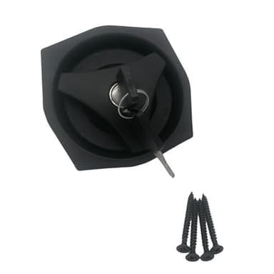 CR-MOESANCO® Cerradura 1033 FAP Exterior Puerta Caravana con Llaves – Negra Ambidiestra