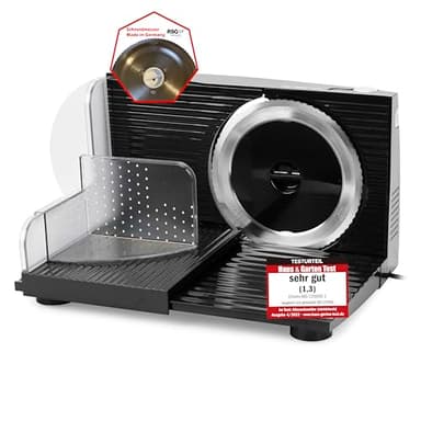 Emerio MS-125000.1 - Cortador de acero inoxidable (ajustable 0-17 mm, sin BPA, plegable, con interruptor de seguridad, Eco 100 W, MS-125000.1), color negro