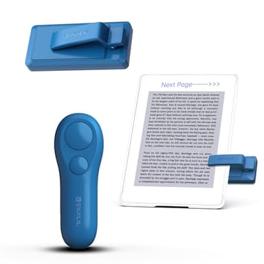 SK SYUKUYU Page Turner para Kindle eReaders Accesorios, RF Control de Página Remoto Clicker para iPad Tablets Lectura Novelas Comics, Cámara Remota y Botón de Video(Azul)