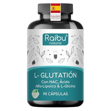 L-Glutatión Reducido 98% + NAC, L-Glicina y Ácido Alfa Lipoico - Antioxidante Potente - Alta Absorción y Bioactividad - Obtenido por Fermentación - 900 mg por dosis diaria - 90 Cápsulas Veganas