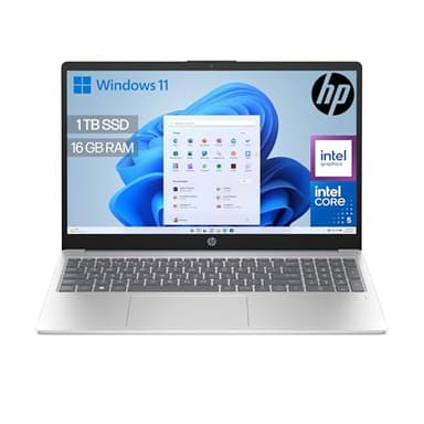 HP 15-fd0402ns - Ordenador portátil de 15.6" FHD (Intel Core 5 120U, 16GB RAM, 1TB SSD, Intel Graphics, Windows 11) Blue - Teclado QWERTY Español