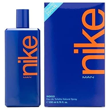 NIKE - Indigo 200 ml, Colonia Hombre, Perfume Formato Spray, Eau de Toilette Natural y Masculina, Aroma Frutal Amaderado, Fragancia Juvenil, Cautivadora y de Larga Duración