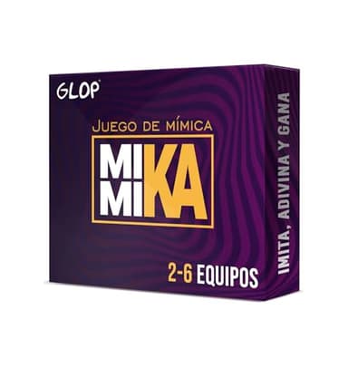 Glop Mimika | Juego de Mesa de Mímica y Gestos para Fiestas con Adultos, Familia y Amigos | Juego de Cartas Charadas con Estrategia Divertida para Adivinar Palabras | Caja Compacta Fácil de Llevar