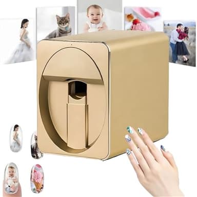 Impresora 3D profesional para uñas,mini impresora,máquina portátil multifuncional para pintar uñas,ideal para niños,estudios de uñas,manicuristas y amantes de las uñas.Más de 1000 imágenes. Gold