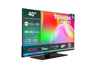 Toshiba 40LV3563DG Smart TV de 40", con Resolución Full HD (1920 x 1080), HDR, Peana Central, Compatible con Alexa, WiFi