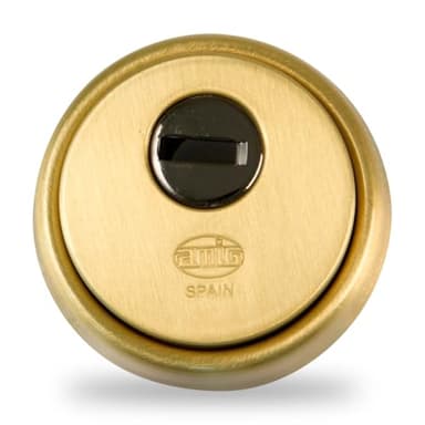 Amig - Escudo de seguridad Mod.31 - Acero - Cuerpo reforzado en acero sinterizado - Antitaladro - Dorado - Para puertas min. 40mm de grosor - Bocallave de 65mm de diámetro