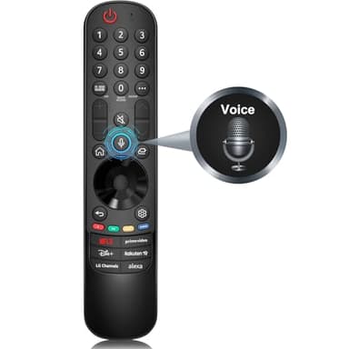 Voice Magic - Mando a distancia para televisor LG original, repuesto para LG Mando a distancia MR20GA MR21GA MR22GA MR23GA compatible con LG UHD OLED QNED NanoCell 4K 8K Smart TV con puntero y función