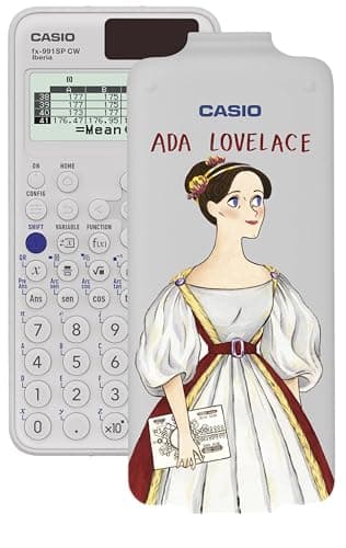 Casio FX-991SP CW, Calculadora Científica con Ada Lovelace ilustrada por Juliabe, Recomendada para el Currículum Español y Portugués, 5 Idiomas, más de 560 Funciones, Solar, Color Blanco