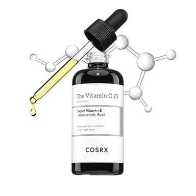 COSRX Suero puro de vitamina C 23% con vitamina E (ácido ascórbico) y ácido hialurónico, suero facial hidratante, reduce las líneas finas 20 ml (Envase de 1)