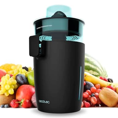Cecotec Exprimidor de Naranjas Electrico de Torre Zitrus TowerAdjust Easy Black 800 Inox. 800W, Filtro Pulpa Ajustable, Filtro Inoxidable, Conos Desmontables, Encendido Automático, BPA-free, Antigoteo