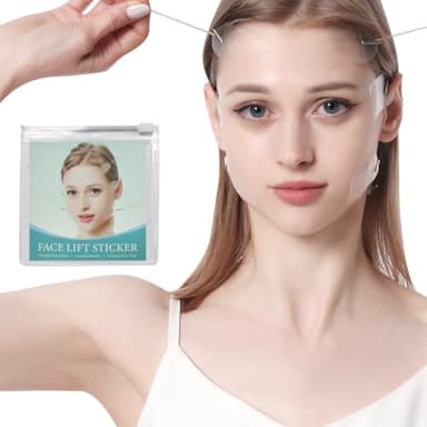 NJCXOLA 1 set Cinta lifting facial,Cinta lifting facial,Cinta lifting facial,Cinta lifting facial y cuello instantáneo,Parches antiarrugas para piel flácida 20 parches + 8 cuerdas de lifting