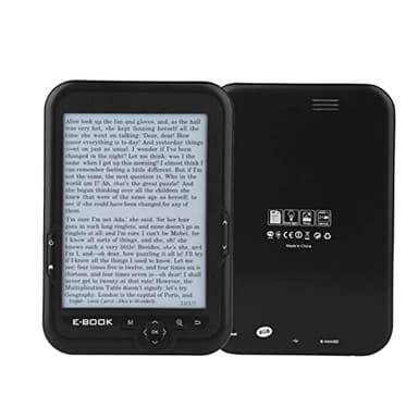 E Book Reader, E Book Reader 16GB 6 Pulgadas Pantalla 300DPI Pantalla de Tinta Electrónica Resolución de 1024 X 768 para BK-6006 para el Hogar(Negro, 8G)