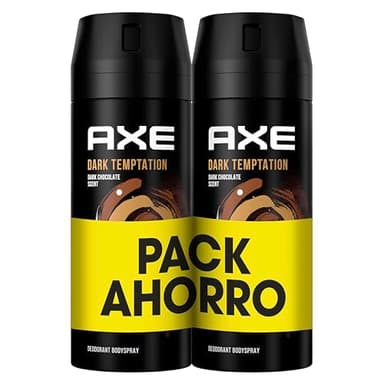 Axe Desodorante Antitranspirante Bodyspray DARK TEMPTATION Pack Ahorro 2x150 ML, El embalaje puede variar