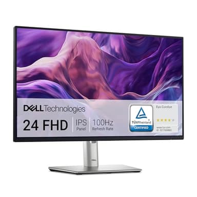 Dell P2425H 24" Full HD (1920x1080) Monitor, 100Hz, IPS, 5ms, 99% sRGB, USB-C, DisplayPort, HDMI, VGA, 4X USB, Negro