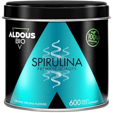 600 Comprimidos de Espirulina Ecologica | Máxima Dosis 100% Alga Spirulina Bio por Dosis - 3000mg | Saciante - Inhibidor de Apetito y Ansiedad 100% Natural - DETOX - Proteina Vegana para 100 Días