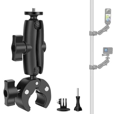 Soporte de Motocicleta para Insta360 X5/X4/X3/ONE X2,Montaje para Manillar de Bicicleta/Motocicleta de Giratorio de 360° Compatible con GoPro Hero 13/12/11/10/9/Max,dji Osmo Action Cámaras de Acción