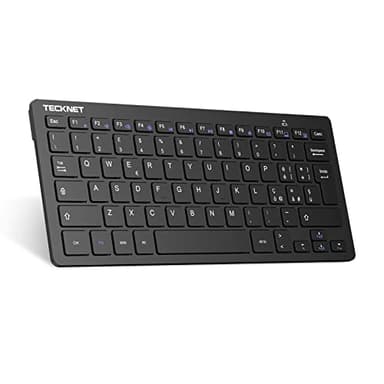 TECKNET Teclado Inalámbrico para PC, Teclado Inalámbrico para Windows Android y Smart TV, Batería de Muy Larga Duración, Diseño QWERTY Italiano, Silencioso y Ultradelgado