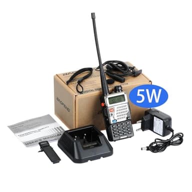BAOFENG BF UV-5RE Upgraded Version 5Watt Dual Band Two-Way Radio (144MHz-146MHz VHF & 430MHz-440MHz UHF) Includes Full Kit, Black (Black)