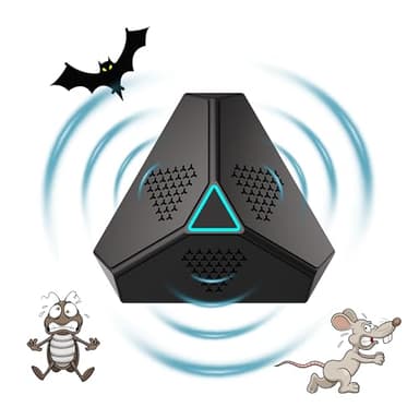 Ultrasonido para Ratas, Repelente ultrasónico para Ratones, Ratones y Ratas 360° con luz LED Repelente ultrasónico disuasores para Ratones roedores parásitos Ratas, arañas, polillas y Hormigas