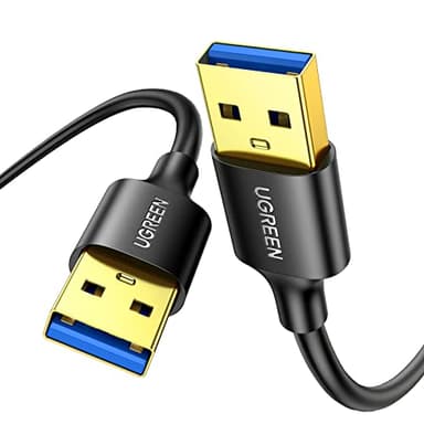 UGREEN Cable USB 3.0 Tipo A Macho 5 Gbps para Ordenador, Portátil, TV box, HDD, Disco Duro Externo, Base de Ventilación, Hub, Raspberry Pi, Torre PC (0.5 M)
