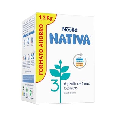 Nestlé Nativa 3 Leche De Crecimiento En Polvo Para Bebés A Partir De Los 12 Meses, Estuche De 1200 G