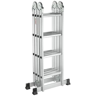 Escalera Multiusos Articulada Plegable de Aluminio de 4x4 hasta 4,70 Metros