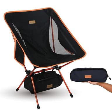 TREKOLOGY YIZI GO Ultra Ligeras Silla Plegable - Sillas de Playa - Alta Resistentes Respaldo Apoyo, Portatil & Reforzada Exteriortumbona Taburete - para Exteriores, Camping, Campismo, Picnics, Pesca