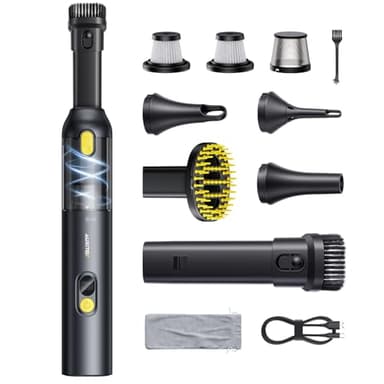 AUXITO Aspirador Coche,Potente 24000pa,4 En 1 Aspiradora de Mano sin Cable con Herramienta para Mascotas,Portátil y Ligero,Recargable por USB,Mini Aspiradora para Coche,Pelo De Mascotas,Hogar,Oficina
