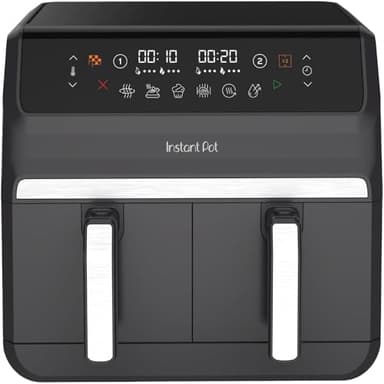 Instant Pot: Freidora de Aire Vortex Dual Truffle: Grande 8 L, Tamaño familiar, Doble cesta de 4 L, 8 en 1, Deshidratar alimentos, Parrilla, Hornear, Asar, Recalentar, Antiadherente, Fácil de limpiar