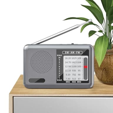 Usefulbeauty Radio Portátil de Banda Completa y Onda Corta - Am FM Radio Meteorológica Con Transistor de Gran Recepción