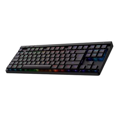 Logitech G G515 Lightspeed TKL de Perfil bajo Teclado para Gaming inalámbrico, RGB LIGHTSYNC, diseño Fino sin Teclado numérico, Teclas de PBT, interruptores mecánicos táctiles, QWERTY Español - Negro
