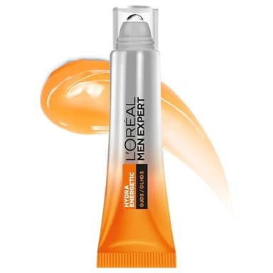 L'Oréal Men Expert Hydra Energetic Roll-On para ojos, con vitamina C*, Fórmula antifatiga que reduce la apariencia de bolsas y ojeras, [10ml]