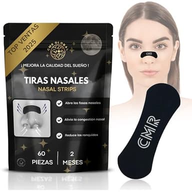 PACK PRO PREMIUM 60 Tiras Nasales Deportivas. Tiras Nasales Antironquidos para Dormir. Alivia la Congestión Nasal Para una Mejor Respiración. Nasal Strips Negras Para Reducir Ronquidos Tiritas Nariz