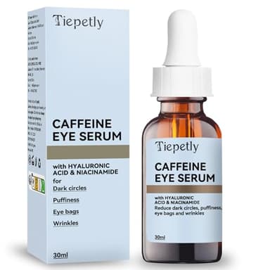 Sérum Contorno Ojos con Acido Hialuronico y Cafeína, Contorno de Ojos Antiarrugas Mujer, Serum Ojos Antiedad, Elimina Ojeras, Bolsas de Ojos y Arrugas