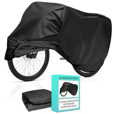 Funda bicicleta exterior impermeable Material PEVA 240 x 140 cms Protege Sol Lluvia Polvo negra