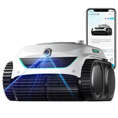 WYBOT C2 Vision AI robot de piscina sin cable con cámara y batería, robot piscina limpiafondos y paredes, filtración de dos capas, motor sin escobillas, potente aspiración,Durante 180 mins, hasta 180㎡