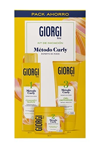 GIORGI Line - Kit de Iniciación al Método Curly en 3 Pasos, Rizos Espectaculares, 0% Alcohol, 0% Siliconas, 0% Sulfatos, Con Proteínas Vegetales y Aguacate - 950 ml
