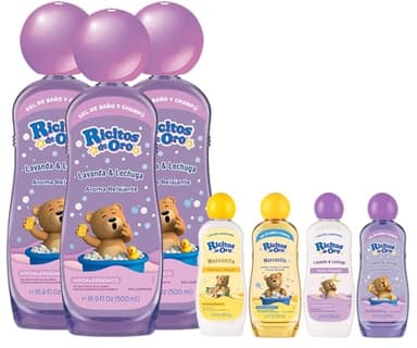 Pack Ricitos de Oro Lavanda & Lechuga 3 und Gel-champú 2en1 500 ml + REGALO 4 minitallas viaje 100 ml