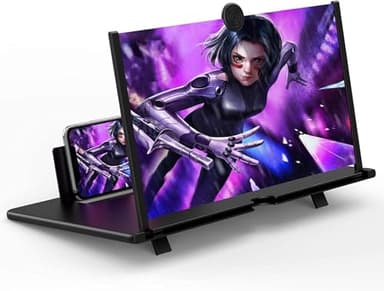 Goevcclei Amplificador Pantalla movil 16 Pulgadas, Lupa para teléfono Inteligente 3D HD, Anti-Azul, Plegable, Adecuado para con Todos los