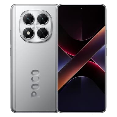 Xiaomi Poco X7 Smartphone 8+256GB, 45W Turbo Carga, 1.5K 120Hz AMOLED Pantalla Curva CrystalRes, Cámara Principal de 50MP con OIS a Prueba de Polvo, IP68, Batería Grande de 5110mAh - Plata
