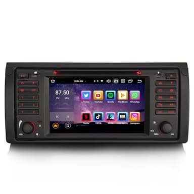 GONFEN 7 Pulgadas 8 Núcleos Android 14 Radio Coche GPS Navegación para BMW X5 E53 Soporte Pantalla táctil Wireless Carplay Android Auto Bluetooth DVD WiFi DSP Dab+ 4GB RAM+64GB ROM