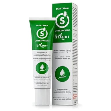 Crema para cicatrices Staudt Premium - Tratamiento para cicatrices antiguas y recientes, quirúrgicas, erupciones, acné, quemaduras, cesáreas, estrías y eccemas - 20 ml