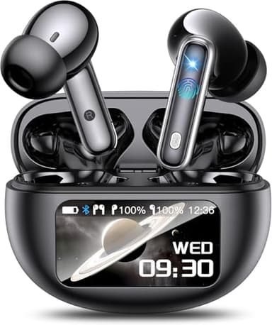 Auriculares Traductor en Tiempo Real AI, Auriculares de Traducción 3 en 1, Traductor Instantáneo de Voz para 144 Idiomas, Auriculares Inalámbricos Bluetooth 5.4 con ENC y App, HiFi Estéreo,IPX7,Negro