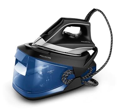 Rowenta Centro de planchado Turbosteam - Potencia 2600W, salida vapor 120g/min, golpe vapor 350g/min, modo Eco, suela MicroSteam400 láser, depósito extraíble XL 1,7L