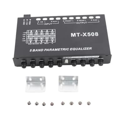 Ecualizador Gráfico para Automóvil, Ecualizador de Audio para Automóvil Ajustable 5 Bandas Sintonización Precisa EQ Sintonización Amplificador Cruzado Ecualizador Gráfico